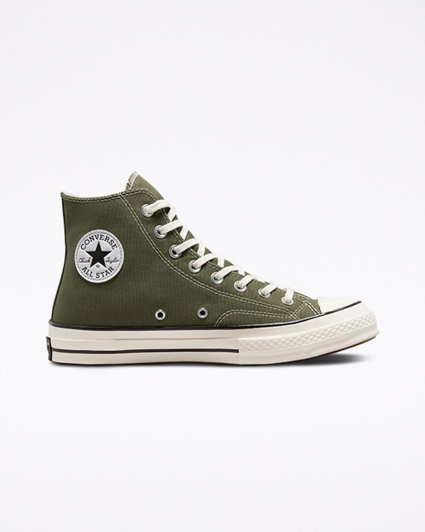 Men\'s Converse Chuck 70 Canvas High Top Shoes Olive / Black | AU 15896Z